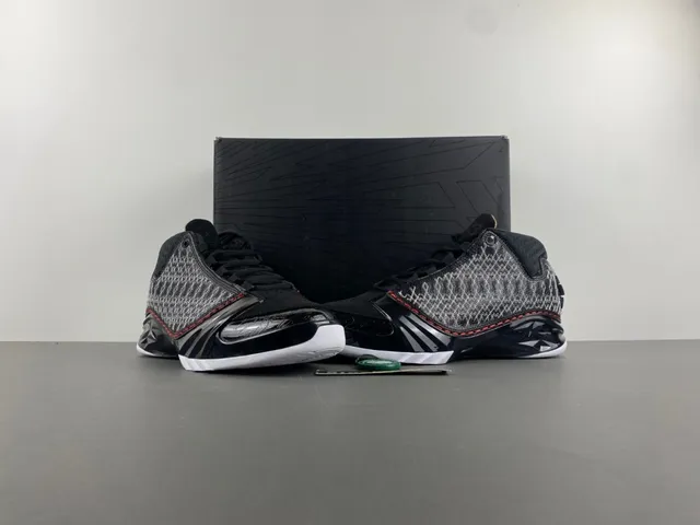 Air Jordan Black White High-Top Silhouette Woven Geometric Upper Basketball Shoes 14