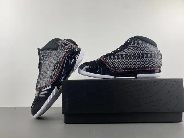 Air Jordan Black White High-Top Silhouette Woven Geometric Upper Basketball Shoes 15