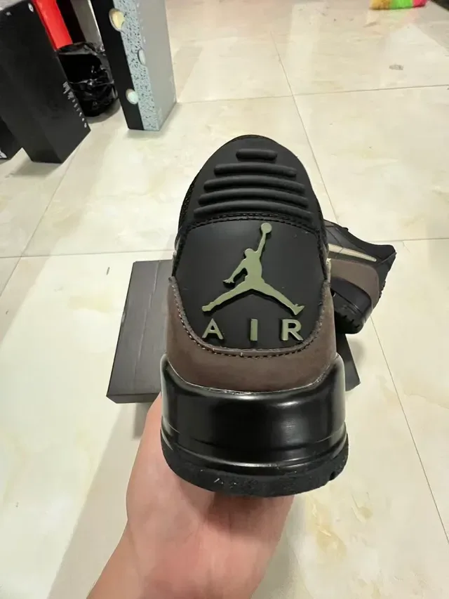Air Jordan Legacy 312 কালো বাদামি বেইজ বাস্কেটবল জুতো 9