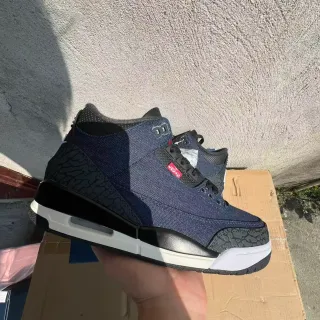 Air Jordan 海军蓝黑 高帮 丹宁纹理鞋面 篮球鞋