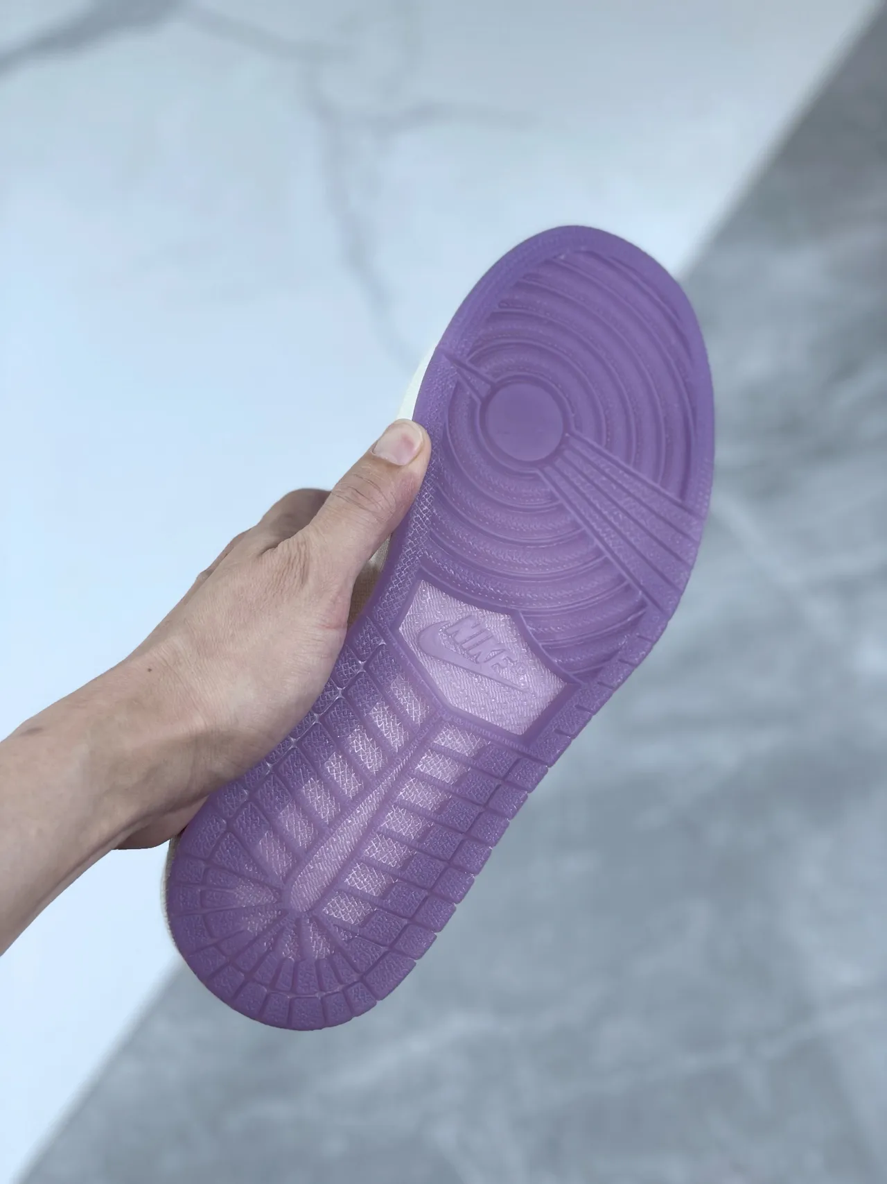 Air Jordan Zapatillas Lifestyle Morado Rosa Low-Top Perforado En La Punta 3