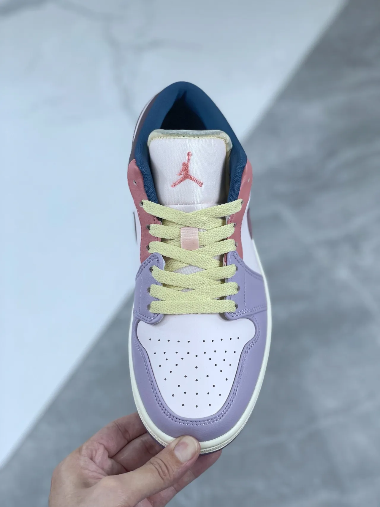 Air Jordan Zapatillas Lifestyle Morado Rosa Low-Top Perforado En La Punta 8