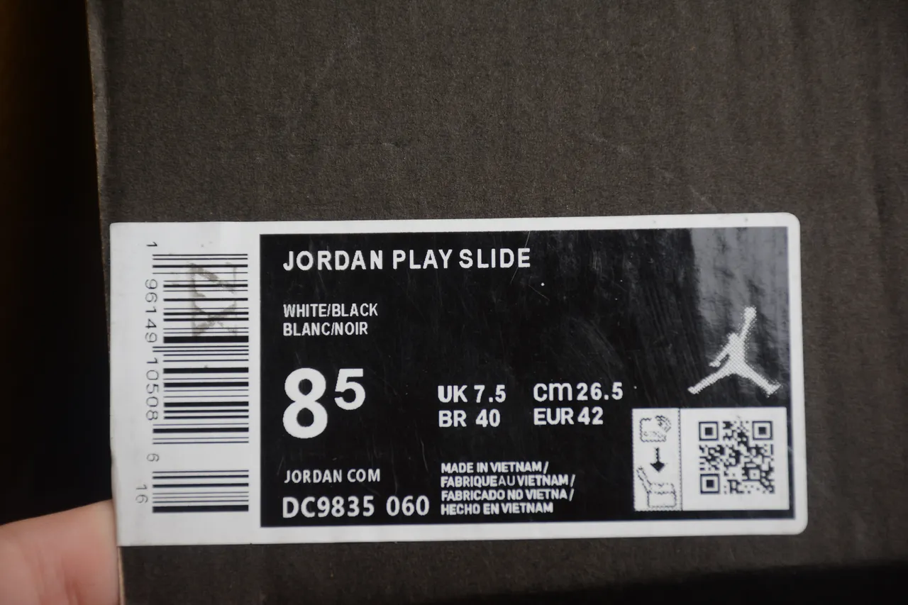 Air Jordan Slide Black Silver Logo Slippers 2