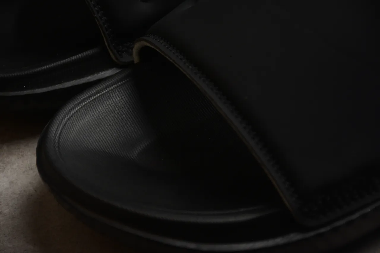 Air Jordan Slide Black Silver Logo Slippers 7