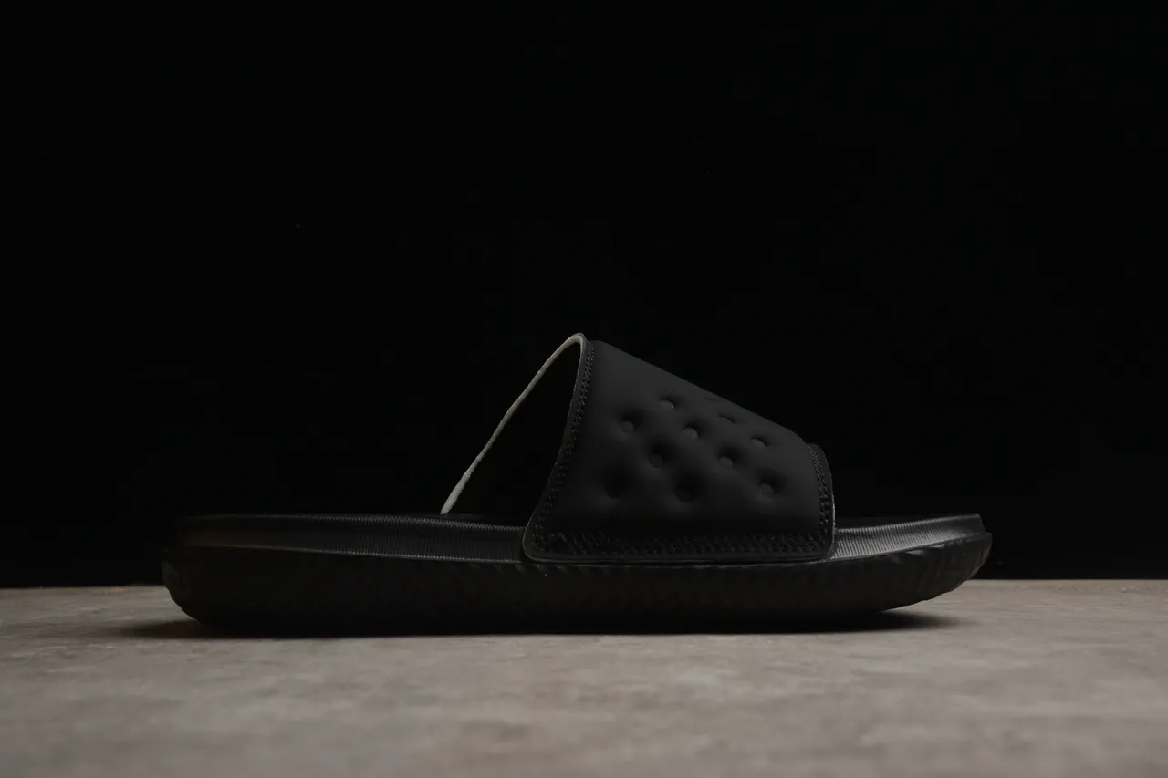 Air Jordan Slide Black Silver Logo Slippers 11
