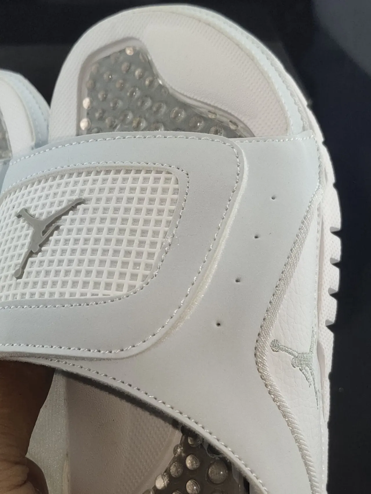 Air Jordan Slide White Translucent Pod Footbed Slipper 6