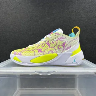 Air Jordan XXXVIII Green Purple Embroidered Knit Upper Asymmetrical Sculpted Midsole Basketball Shoes