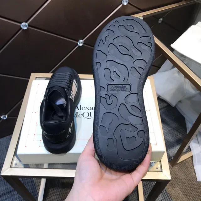 Alexander McQueen Oversized Sneaker Black and Check Panel Lifestyle Sneakers 3