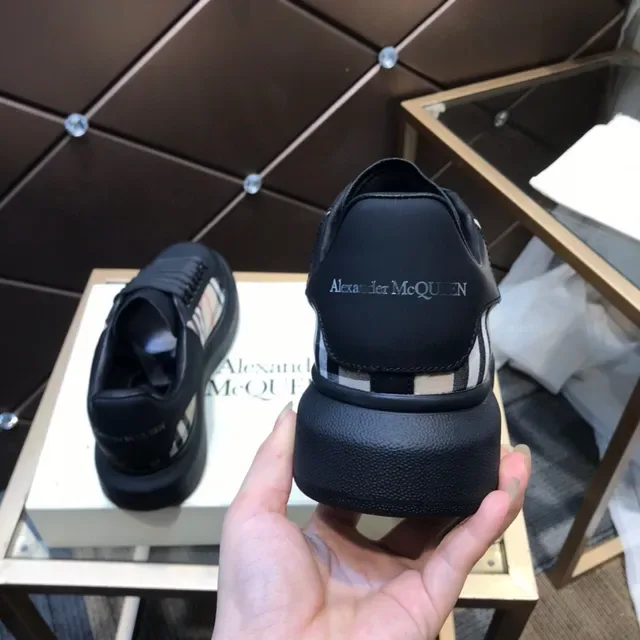 Alexander McQueen Oversized Sneaker Black and Check Panel Lifestyle Sneakers 5