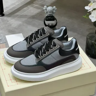 Alexander McQueen Oversized Sneaker Gray and Black Mesh Leather Lifestyle Sneakers