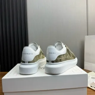 Alexander McQueen Oversized Sneaker Olive Green and White Lifestyle Sneakers