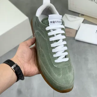 Alexander McQueen Oversized Sneaker Olive Green Suede Lifestyle Sneakers