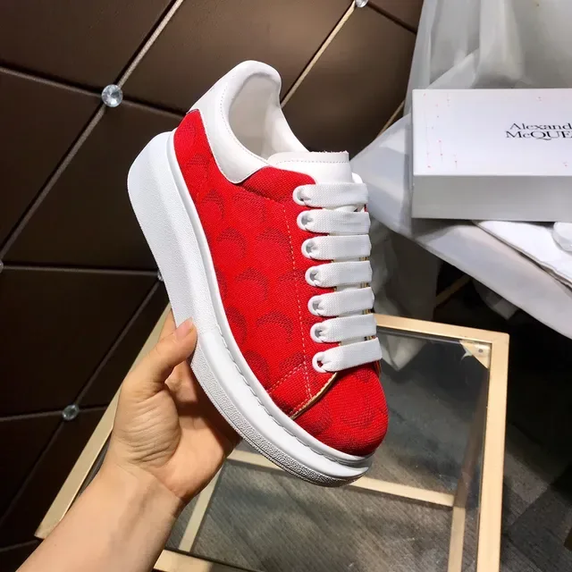 Alexander McQueen Oversized Sneaker Red Jacquard Lifestyle Sneakers 3