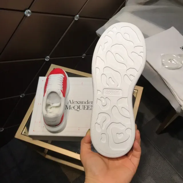 Alexander McQueen Oversized Sneaker Red Jacquard Lifestyle Sneakers 4