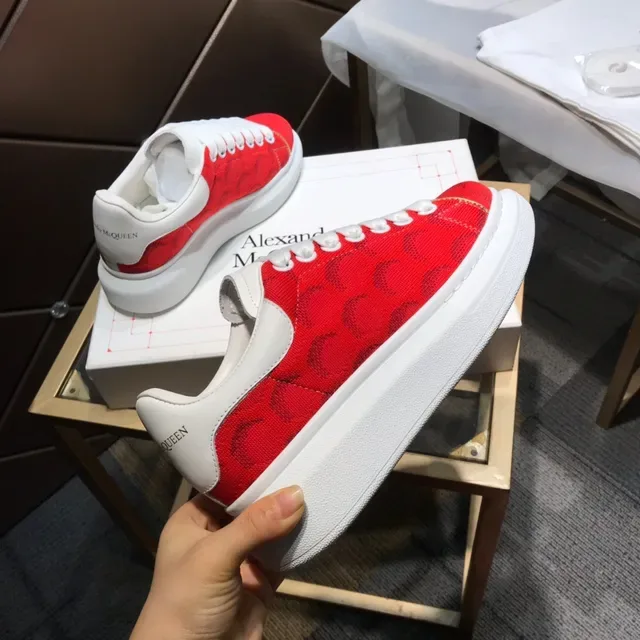 Alexander McQueen Oversized Sneaker Red Jacquard Lifestyle Sneakers 5