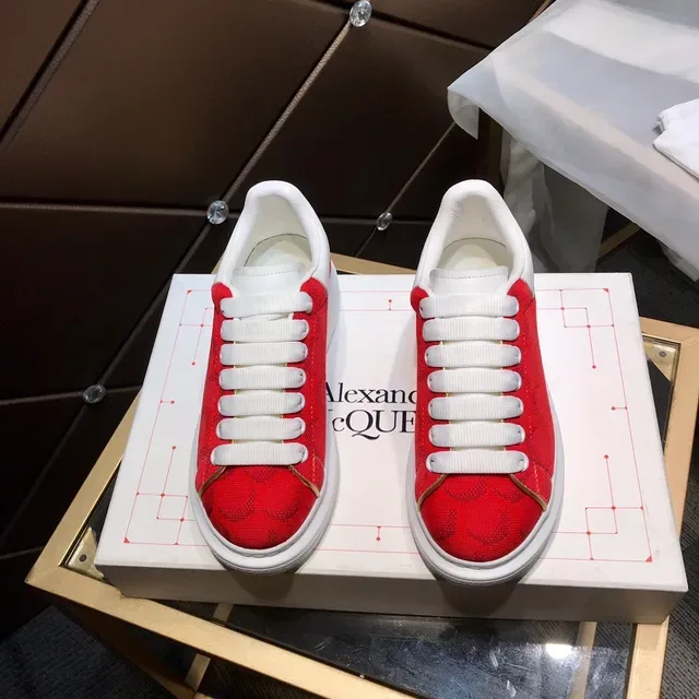 Alexander McQueen Oversized Sneaker Red Jacquard Lifestyle Sneakers 9