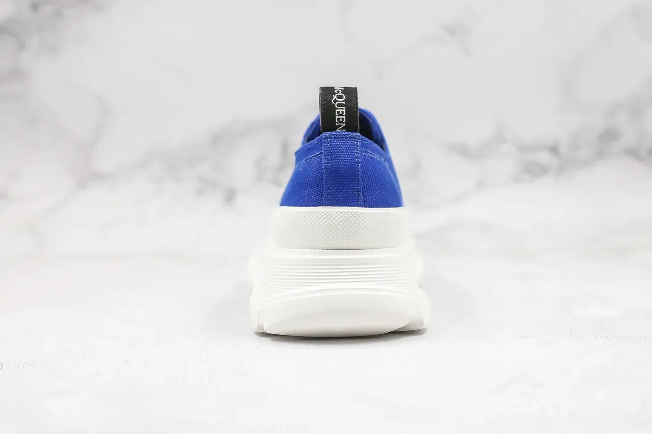 Alexander McQueen حذاء oversized أزرق ملكي أبيض حذاءات lifestyle sneakers 5