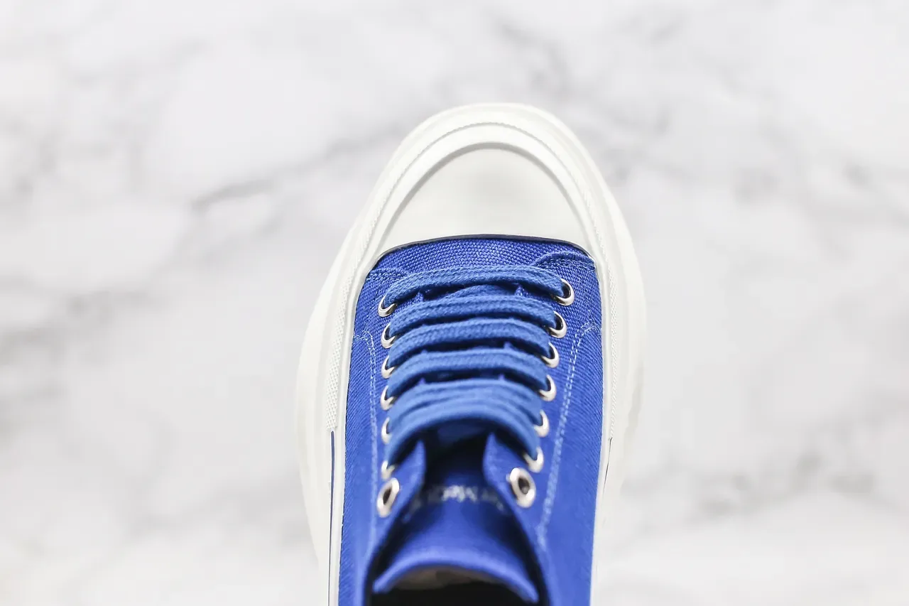 Alexander McQueen حذاء oversized أزرق ملكي أبيض حذاءات lifestyle sneakers 7