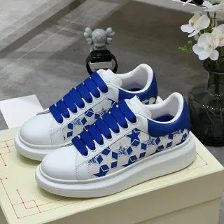 Alexander McQueen Oversized Sneaker White and Royal Blue Lifestyle Sneakers
