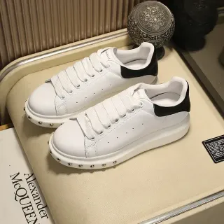 Alexander McQueen Oversized Sneaker White Black Platform Sole Studded Toe Cap Lifestyle Sneakers