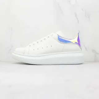 Alexander McQueen Oversized Sneaker White Holographic Heel Lifestyle Sneaker