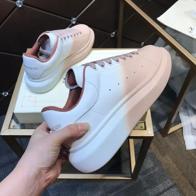 Alexander McQueen Oversized Sneaker White to Beige Gradient Lifestyle Sneakers 4