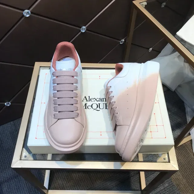 Alexander McQueen Oversized Sneaker White to Beige Gradient Lifestyle Sneakers 7