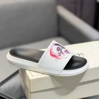 Alexander McQueen Skull Slide White Black Multicolor Slippers