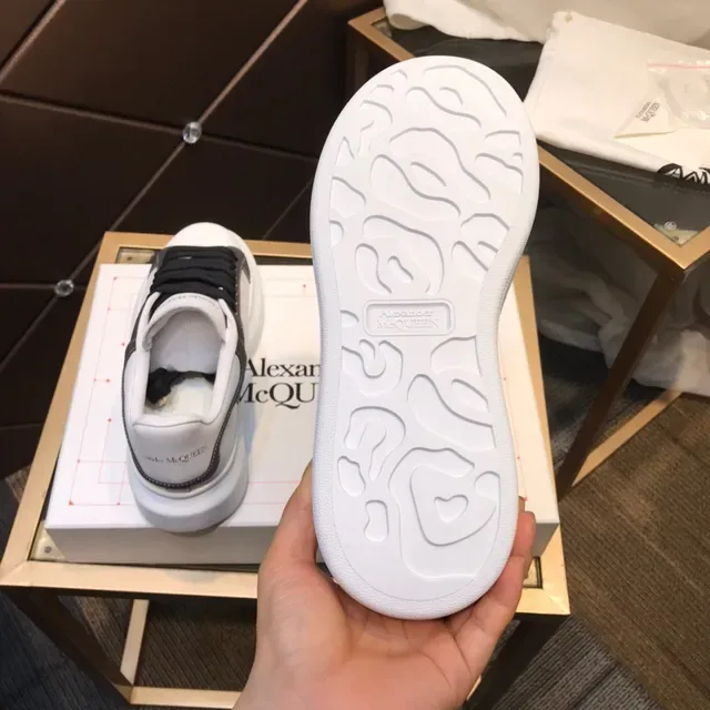 Alexander McQueen White Multicolor Oversized Sole Elastic Strap Lacing Lifestyle Sneakers 4
