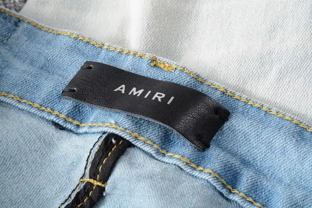 Amiri Distressed Graphic Print Light-Wash Slim-Fit Jeans 13
