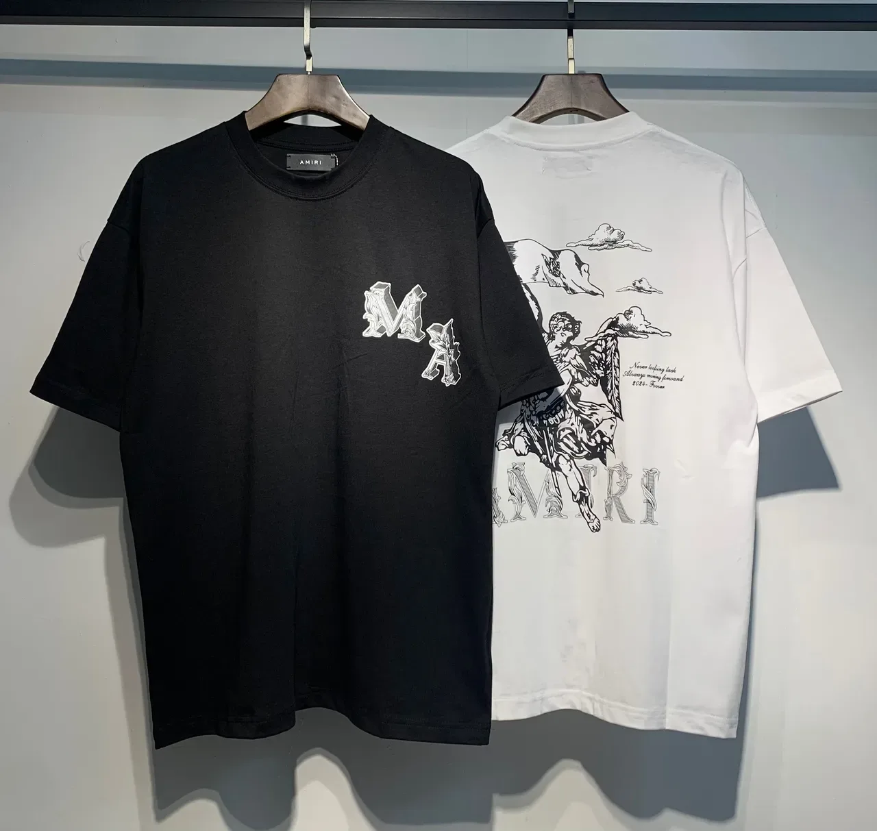 Amiri Graphic Angel Print Oversized T-Shirt 13
