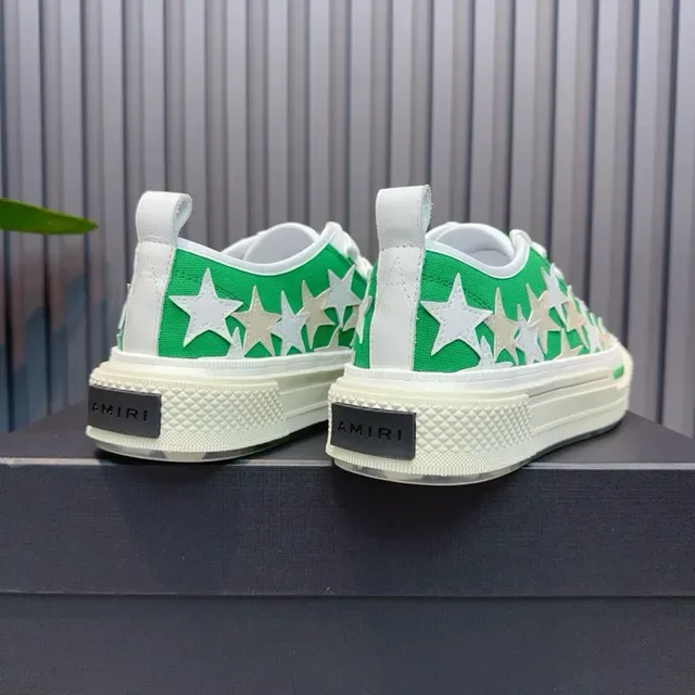 Amiri MA Court estampa de estrelas branco verde tênis lifestyle 4