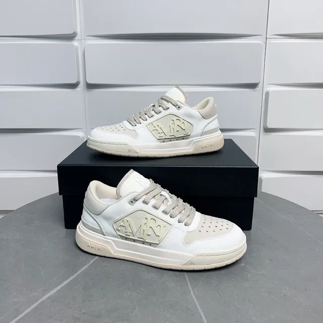 Amiri MA Court Sneakers Lifestyle Blanc Beige 7