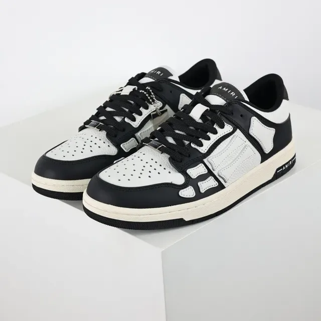 Amiri Skel Top Low Black and White Lifestyle Sneakers 2