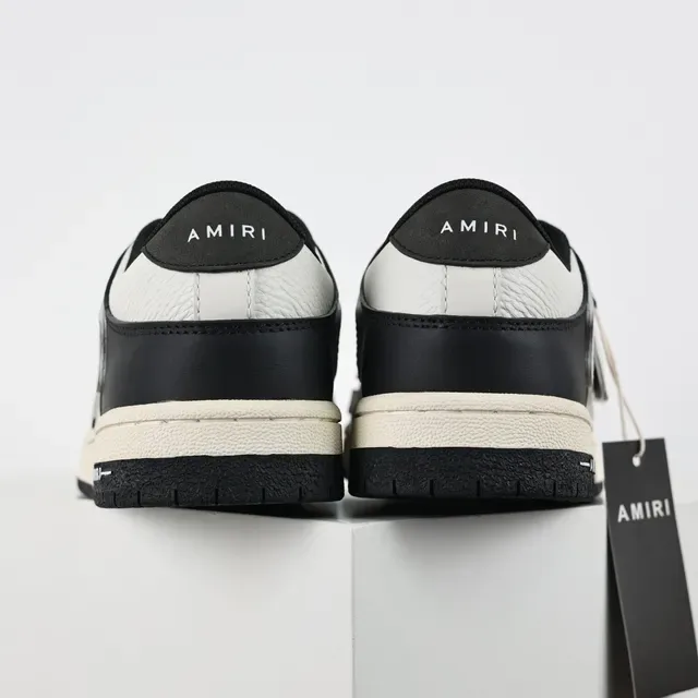 Amiri Skel Top Low Black and White Lifestyle Sneakers 8