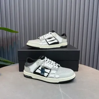 Amiri Skel Top Low Gray Black White Lifestyle Sneakers