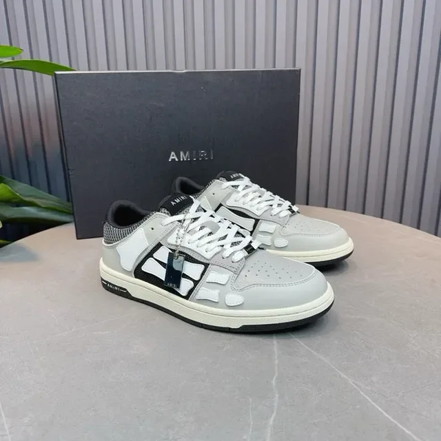 Amiri Skel Top Low Gris Noir Blanc Sneakers Lifestyle 3