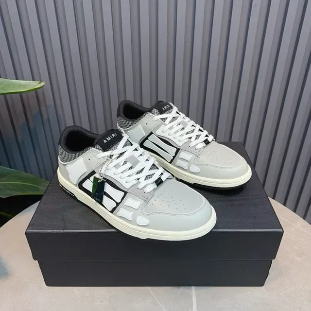 Amiri Skel Top Low Gris Noir Blanc Sneakers Lifestyle 4