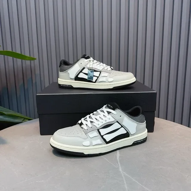 Amiri Skel Top Low Gris Noir Blanc Sneakers Lifestyle 7