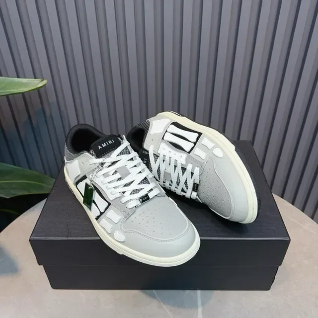 Amiri Skel Top Low Gris Noir Blanc Sneakers Lifestyle 8