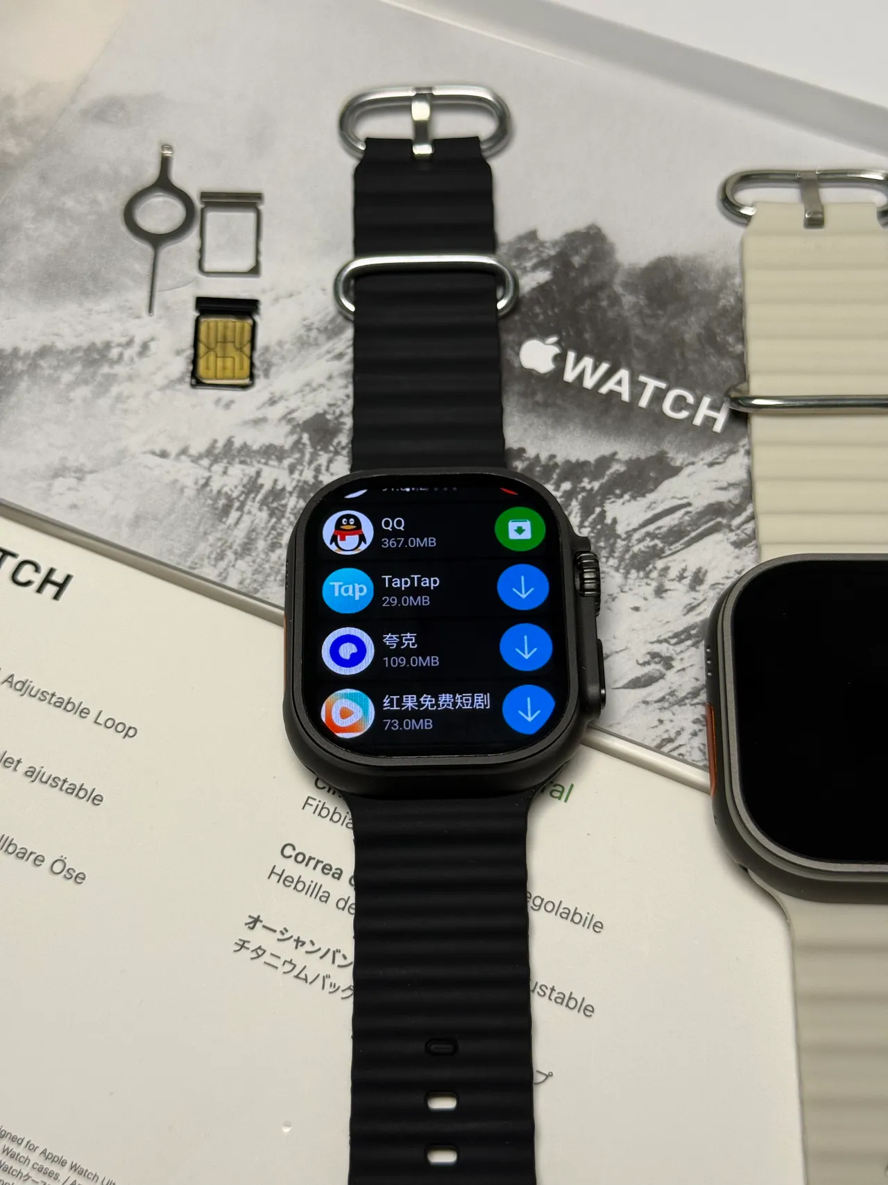 Apple Watch Ultra 2 Black Titanium Ribbed Band Sports Watch 3