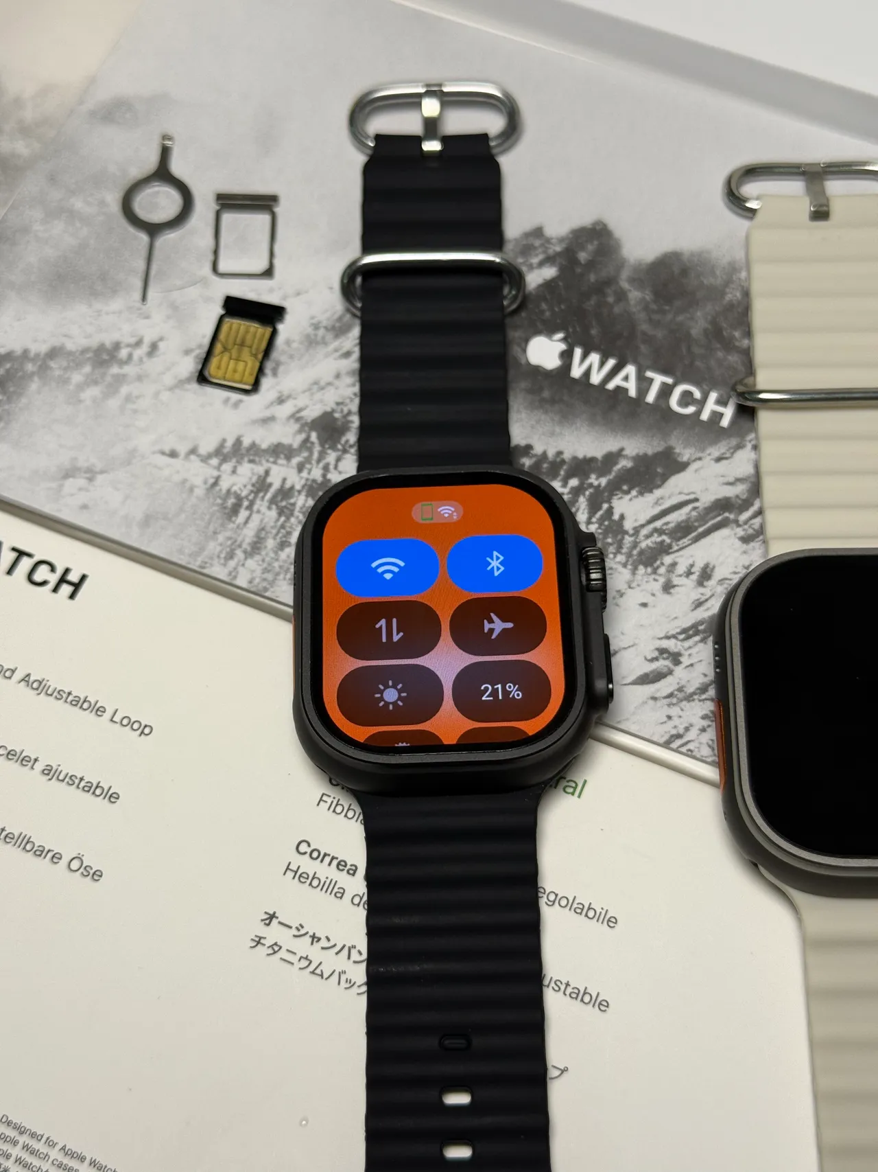 Apple Watch Ultra 2 Black Titanium Ribbed Band Sports Watch 11