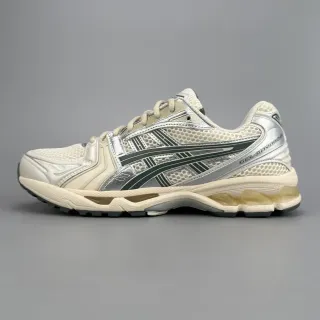 ASICS Gel-Kayano Beige Silver Mesh And Synthetic Overlay Upper Metallic Accents Running Shoes