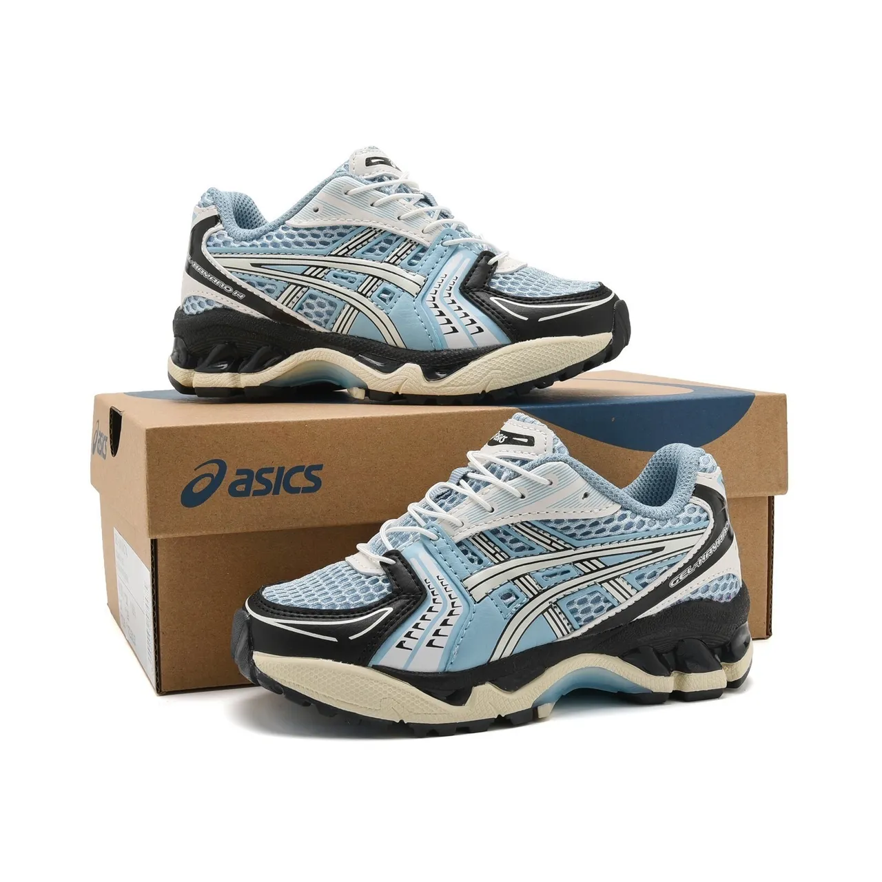 ASICS Gel-Kayano Noir Argent Haut Mesh-Synthétique Structuré Cage de Stabilité Médiale Chaussures de Course 3