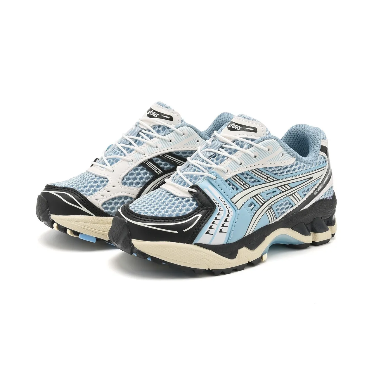 ASICS Gel-Kayano Noir Argent Haut Mesh-Synthétique Structuré Cage de Stabilité Médiale Chaussures de Course 4