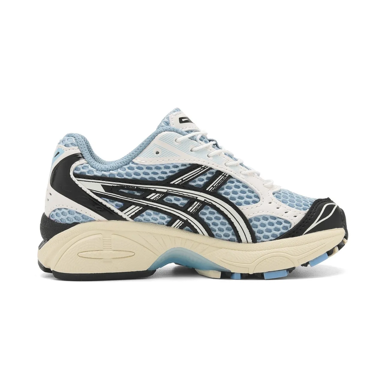 ASICS Gel-Kayano Noir Argent Haut Mesh-Synthétique Structuré Cage de Stabilité Médiale Chaussures de Course 6