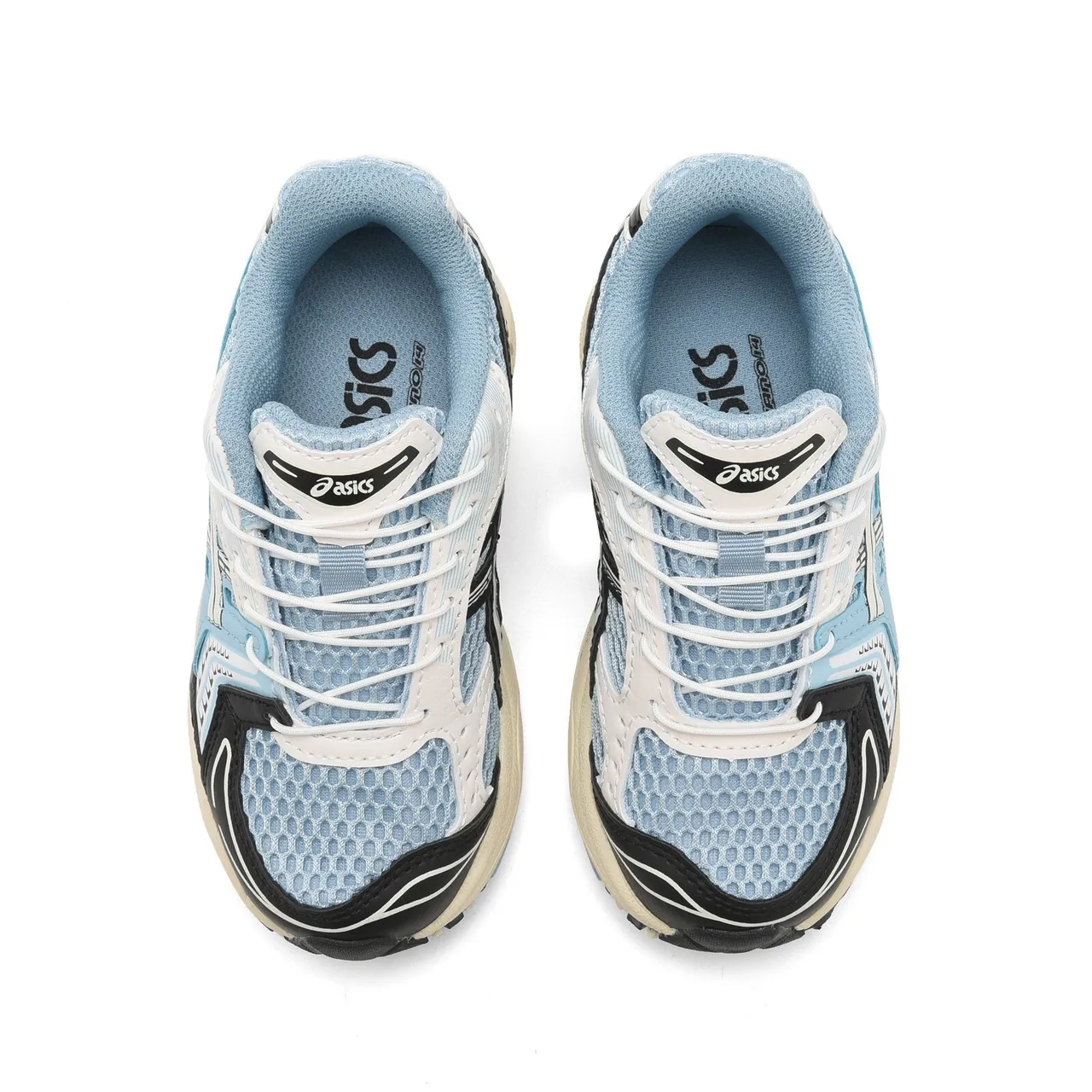 ASICS Gel-Kayano Noir Argent Haut Mesh-Synthétique Structuré Cage de Stabilité Médiale Chaussures de Course 7