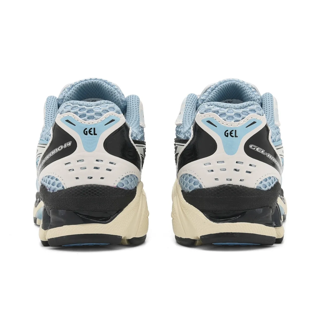 ASICS Gel-Kayano Noir Argent Haut Mesh-Synthétique Structuré Cage de Stabilité Médiale Chaussures de Course 8