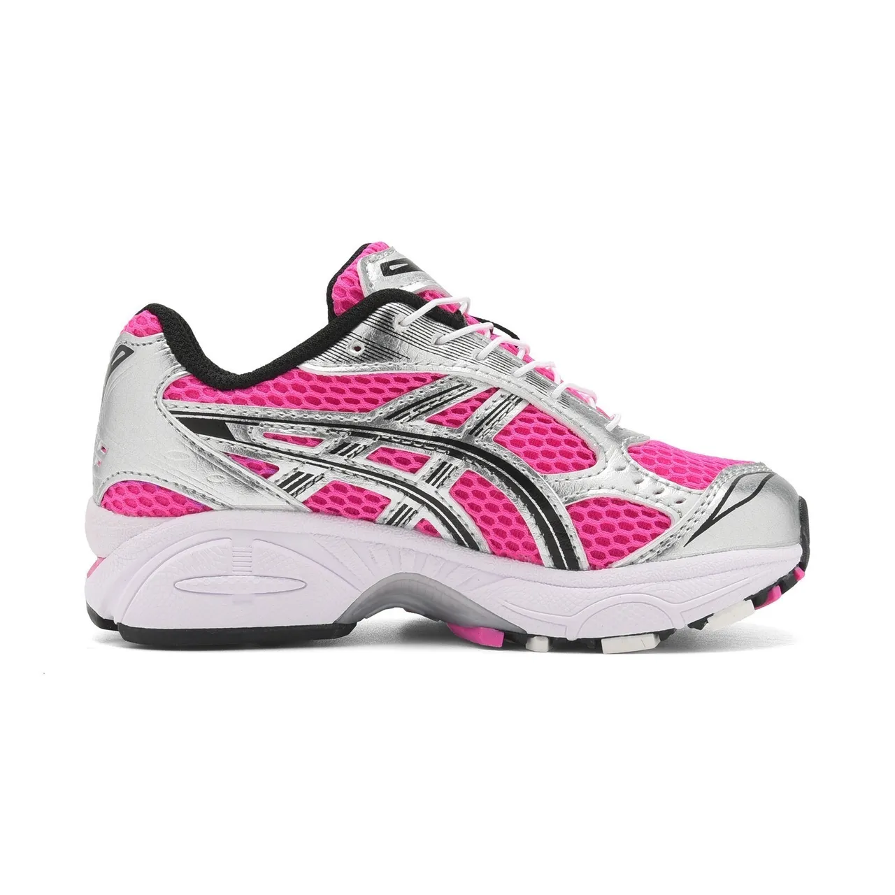 ASICS Gel-Kayano Noir Argent Haut Mesh-Synthétique Structuré Cage de Stabilité Médiale Chaussures de Course 14