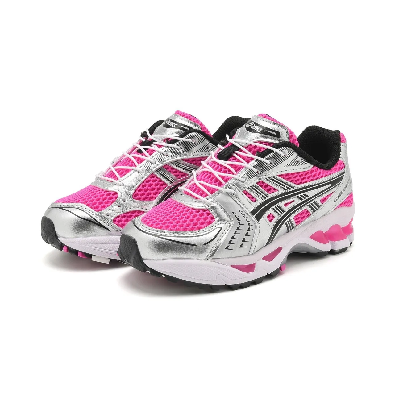 ASICS Gel-Kayano Noir Argent Haut Mesh-Synthétique Structuré Cage de Stabilité Médiale Chaussures de Course 17